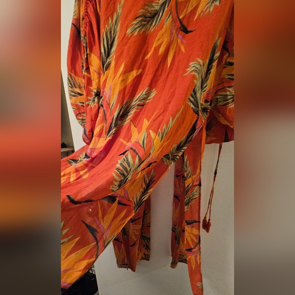 EUC! Intimately Free People - Read My Palm Kimono in Terracotta - Size M - Picture 3 of 9